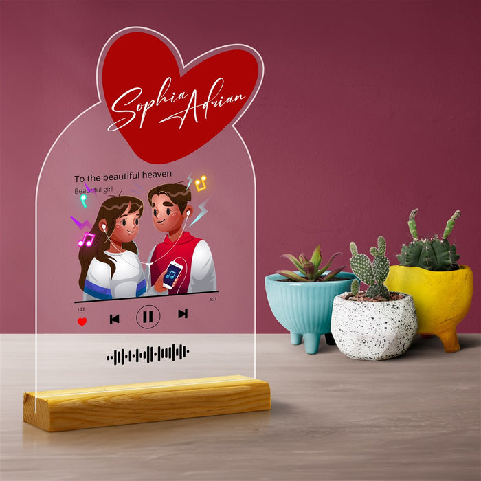 Personalized Song Plaque,Song Acrylic Glass,Gifts For Her, Gifts For Him, Valentines Couple Gift, Photo And Music Gifts,Dear Plexiglass Gift