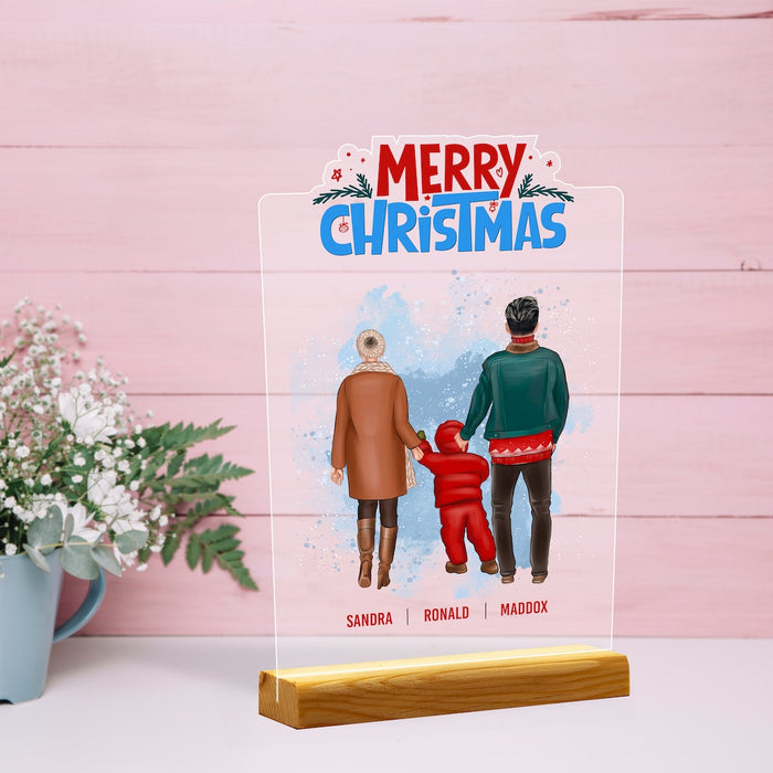 Personalized Acrylic Photo Stand, Family Photo, New Year, Souvenir,Special Gift for Mom and Dad,Acrylic Plexiglass,Christmas Decoration,Gift
