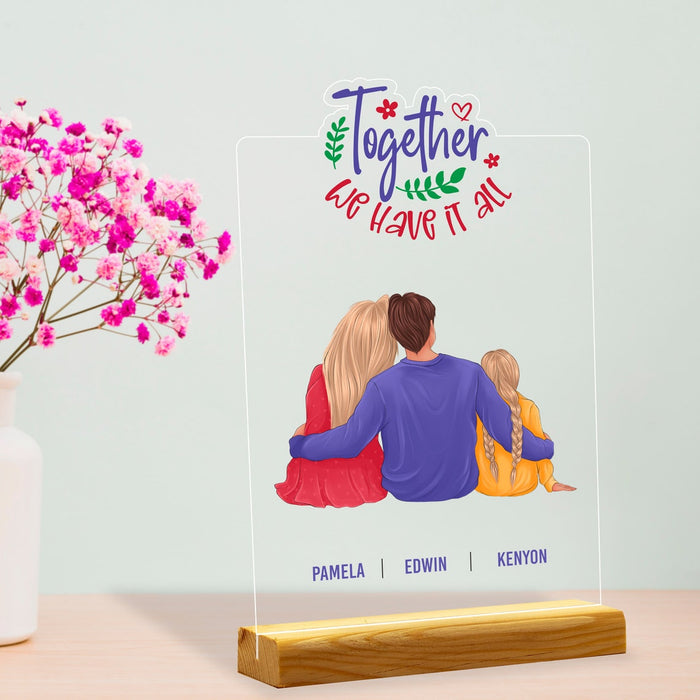 Personalized Acrylic Photo Stand, Family Photo, Souvenir, Special Gift for Mom and Dad, Acrylic Plexiglass Home, Workplace Decoration